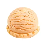 Orange ice cream colored with BOS Natural Colours plant-based food coloring